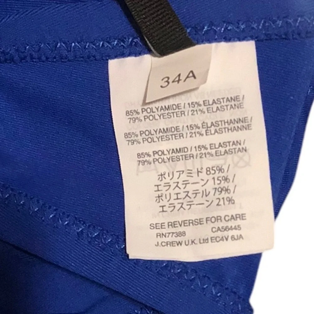J.Crew Royal Blue swim top 34A
